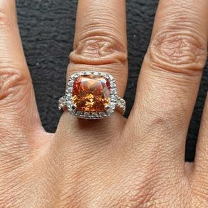 Berricle "Champagne" Halo Engagement Ring